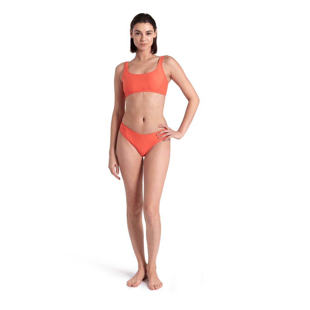 Arena - W Arena Team Stripe Bikini Bralette - calypso coral