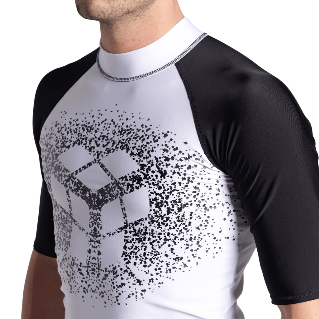 Arena - M Arena Rash Vest S/S Graphic - white/black