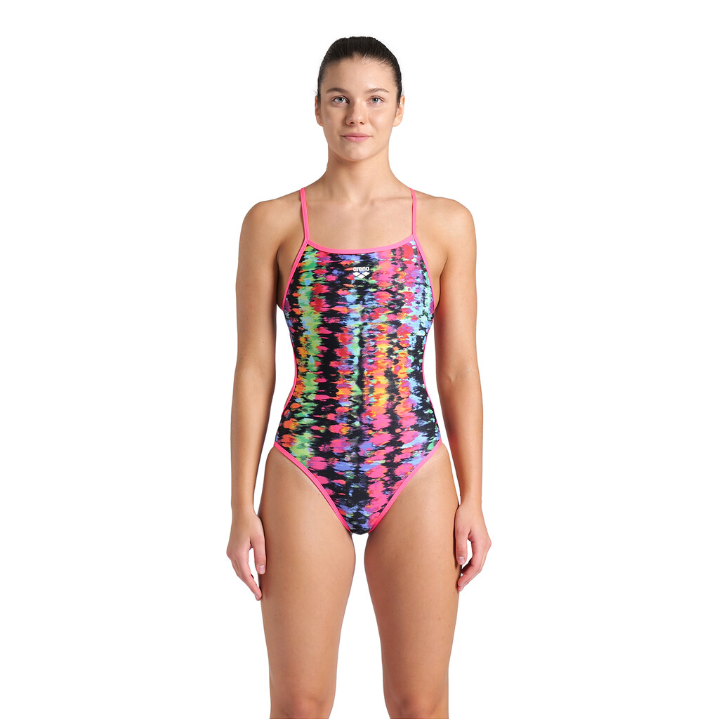 Arena - W Arena Reversible Swimsuit Challenge Back - royal multi/shocking pink