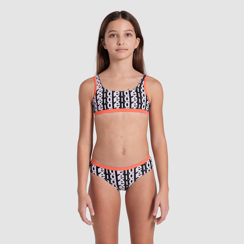 Arena - G Arena Monogram Bikini Bralette - white multi/calypso coral